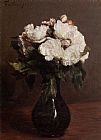 White Roses in a Green Vase by Henri Fantin-Latour